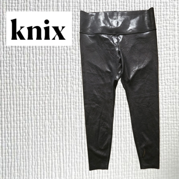 Knix Papaya Sculpt LeggingsFaux Leather Black Size XL - Picture 1 of 5